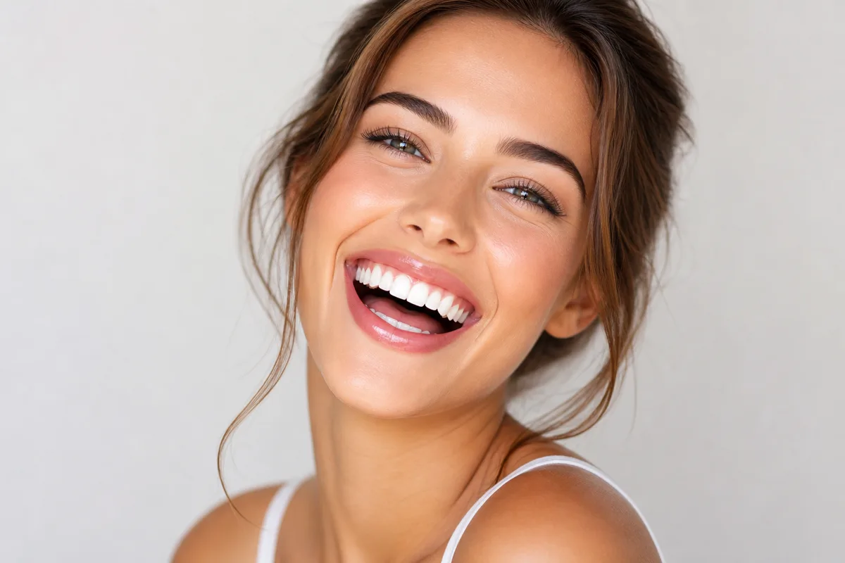 Sorriso radioso e sano